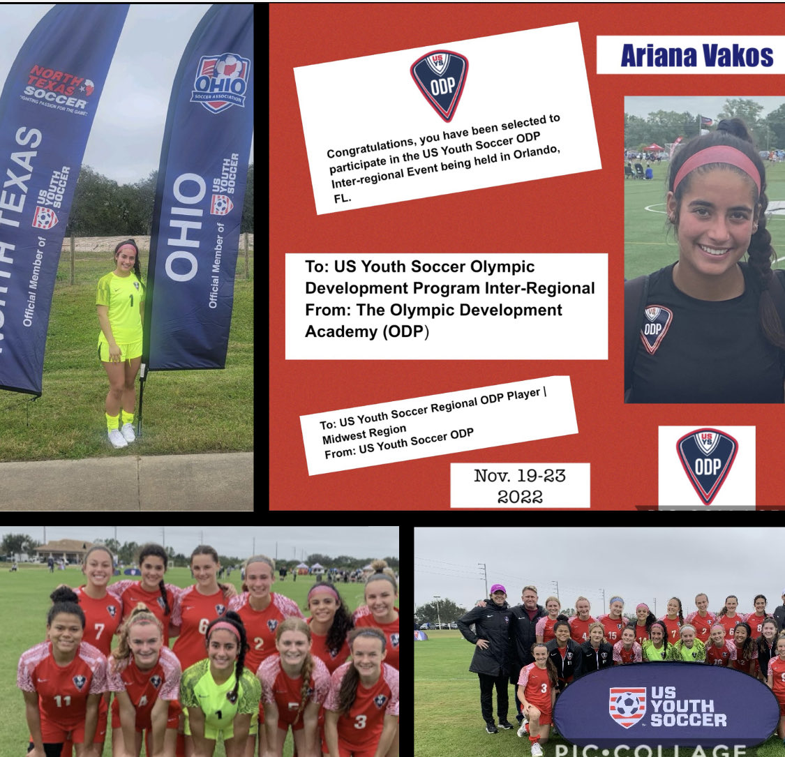 Way to represent, Ariana! 06G Midwest Regional ODP team! 3-0 record vs East, South, West