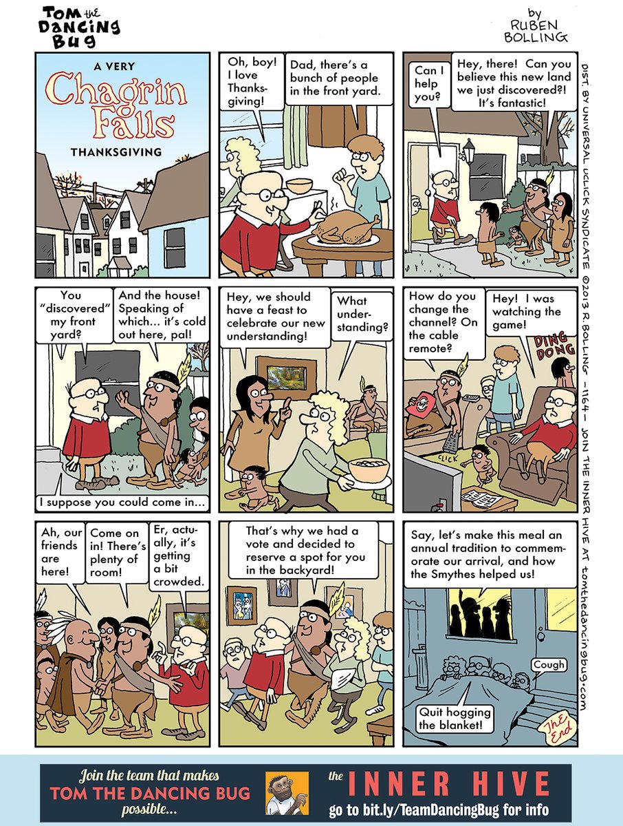 It's time again for a beloved tradition that warms the heart of a grateful nation: The annual posting of A Very Chagrin Falls Thanksgiving.
-