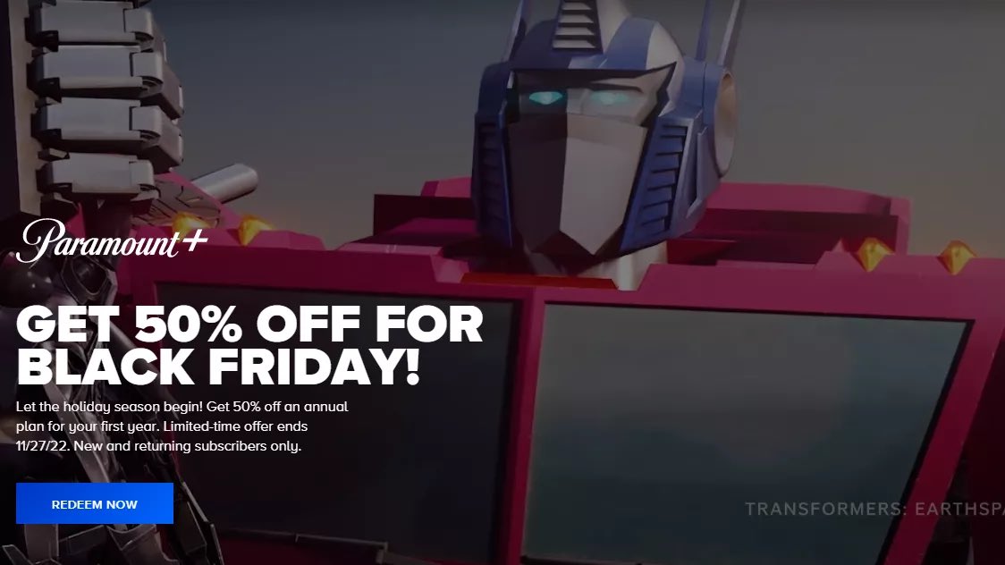 TFU.INFO on Twitter "Black Friday deal alert! Paramount+ is half off