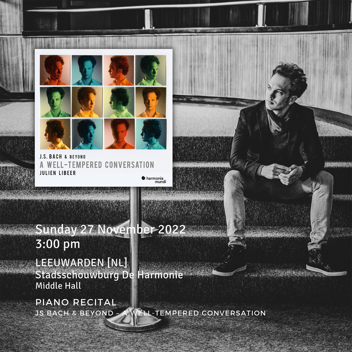 Copy-pasting tonight’s concert to <a href="/SsbDeHarmonie/">De Harmonie</a> <a href="/leeuwardenstad/">Leeuwarden</a> 🇳🇱🌷 on Sunday 27 November, as I unexpectedly get to step in for my colleague @thomasbeijer - Wishing Thomas a speedy recovery, and hoping to see you in the northest of norths! Tickets: harmonie.nl/agenda/julien-…