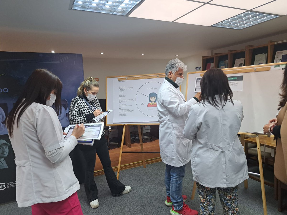 INCancerologia's tweet photo. Durante la jornada del #tallerdeinnovación, los asistentes realizan actividades en grupos, con el fin de presentar soluciones a diferentes problemas planteados para mejorar la #atenciónintegral de los #pacientes con #cáncer a través de la innovación.
@MSDLatAm https://t.co/MFVcwgfcE7