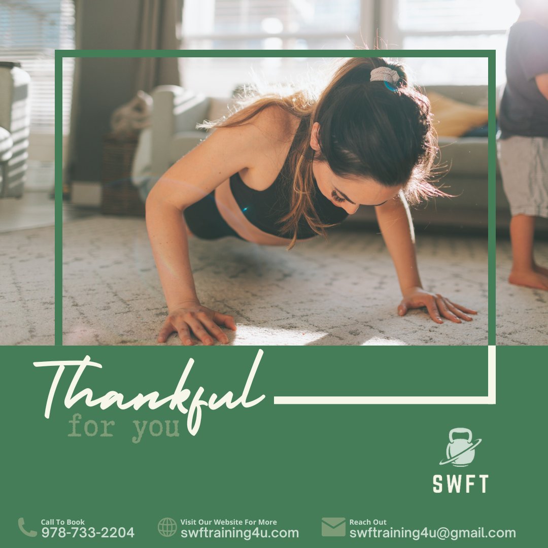 SwfTraining4u's tweet photo. We are so Thankful to our community for opening their arms to SWFTrainings first season of thanks, that we are offering your first Fitness Session for FREE!! Share with us what you are thankful for this year!

#thankful #thanksgivingpromo #thanksgiving #fitness #community https://t.co/g5YGob3KrB