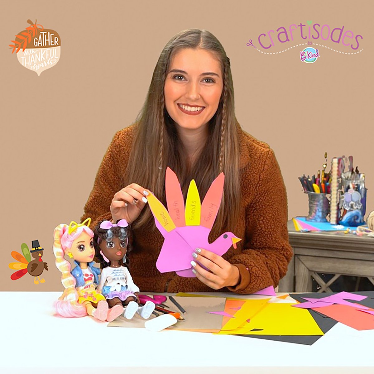 Happy Thanksgiving from our Bekind Dolls to you! Check out this Thanksgiving Craftisode for a fun family activity!

bit.ly/3gqD3Hw

#bekind #bekinddolls #thankful #grateful #gratitude #kindness
