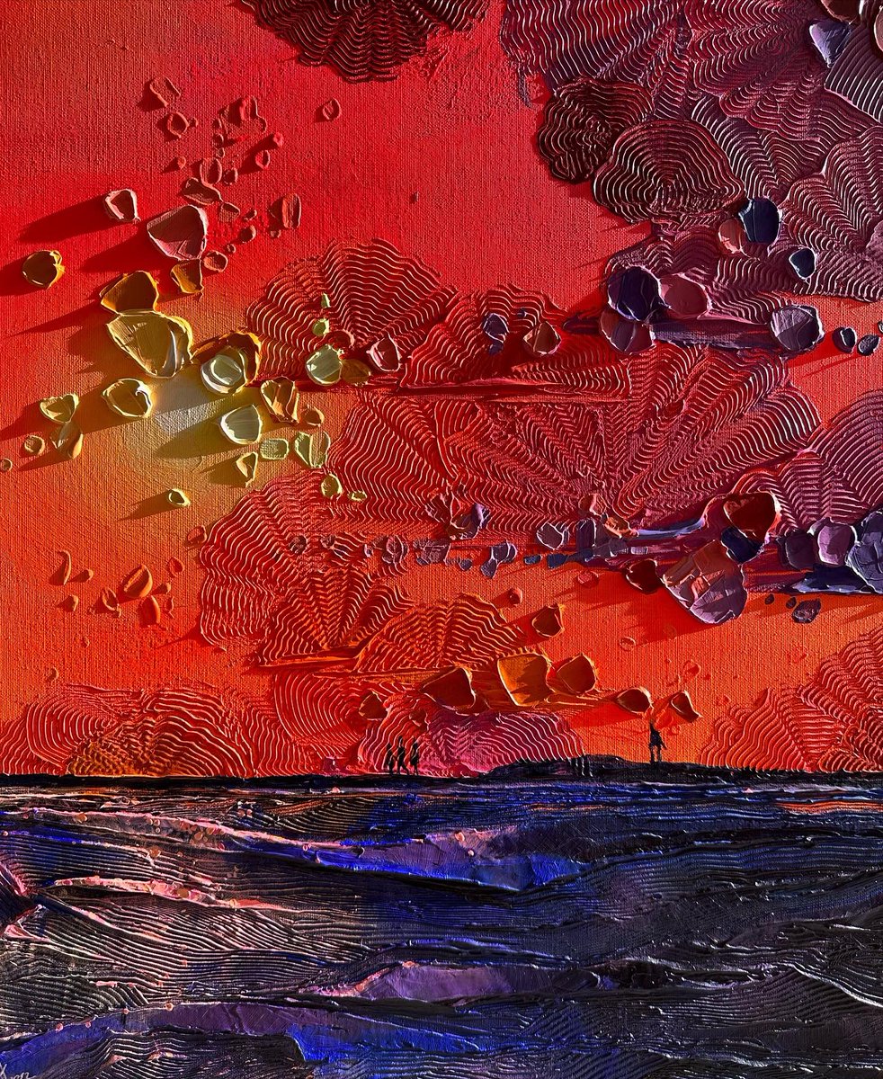 acrylic, canvas 50*60 cm "dark water" #artwork #painting