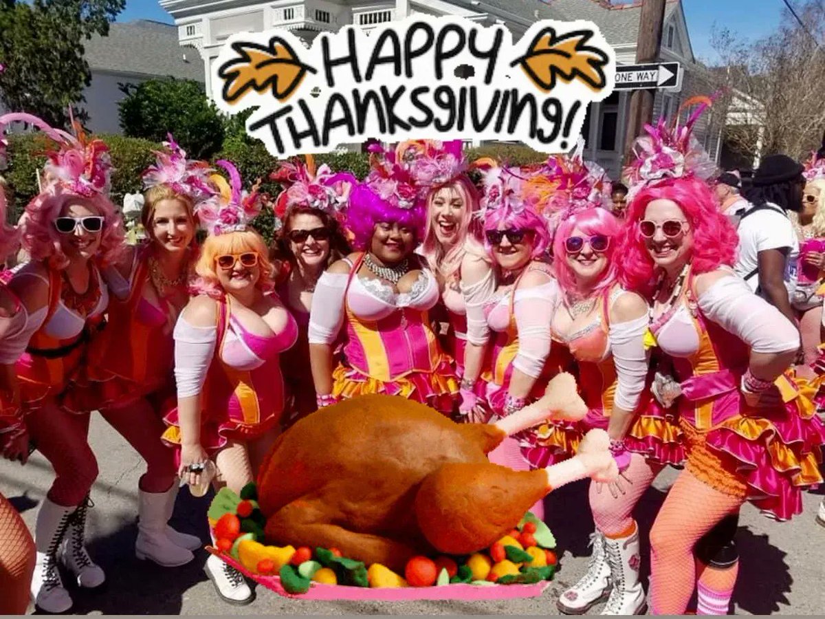 #HappyThanksgiving from #NewOrleans!  #Pussyfooters #dancers #holidays #PARADE #Thanksgiving #Thanksgiving2021