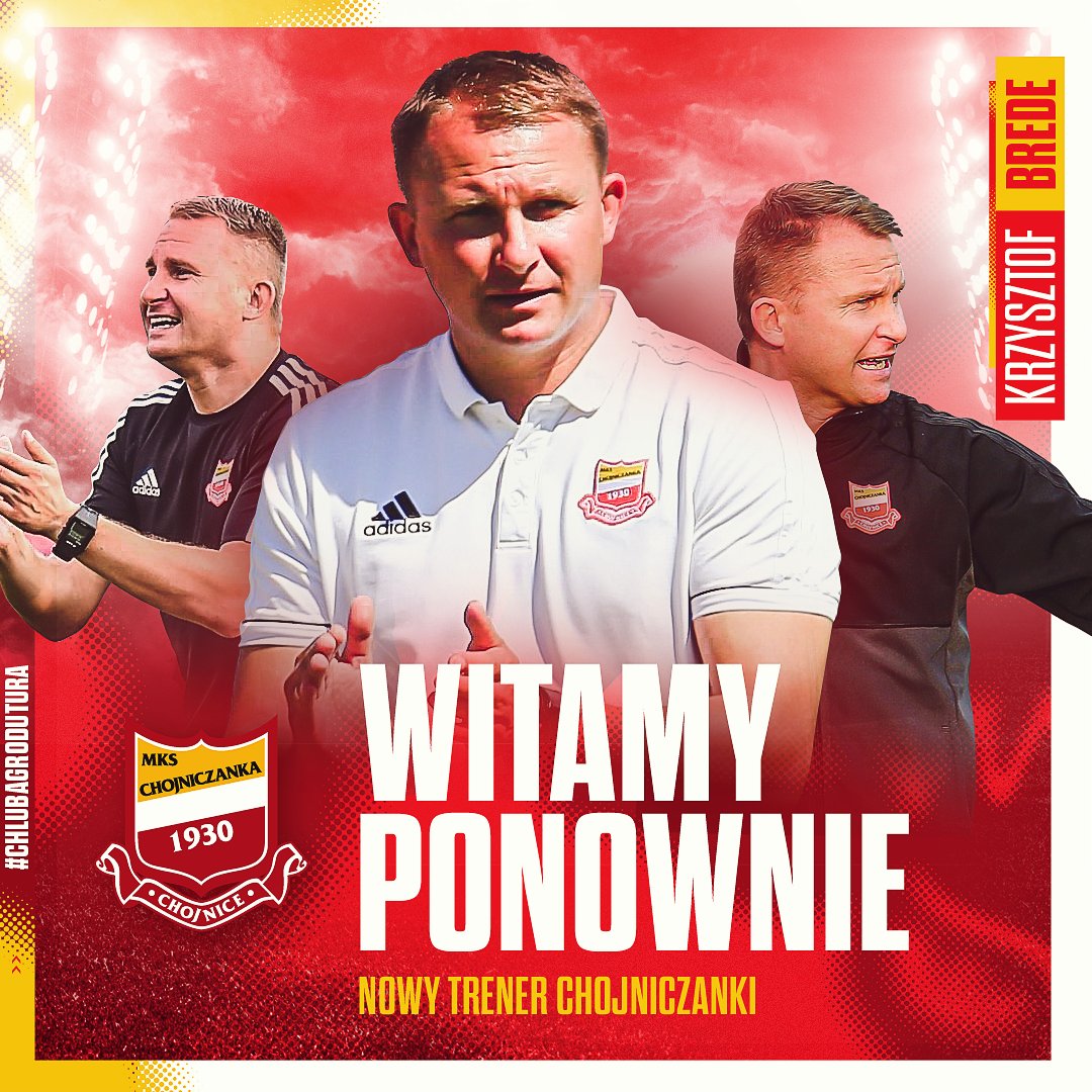 ✍ 💥 𝗞𝗥𝗭𝗬𝗦𝗭𝗧𝗢𝗙 𝗕𝗥𝗘𝗗𝗘 𝗧𝗥𝗘𝗡𝗘𝗥𝗘𝗠 𝗖𝗛𝗢𝗝𝗡𝗜𝗖𝗭𝗔𝗡𝗞𝗜 💥 

Szkoleniowiec z którym nasz klub osiągnął najlepszy wynik w historii, podpisał półtoraroczną umowę. Trenerze, witamy ponownie w Chojniczance i życzymy powodzenia!

🔗mkschojniczanka.pl/aktualnosci/kr…