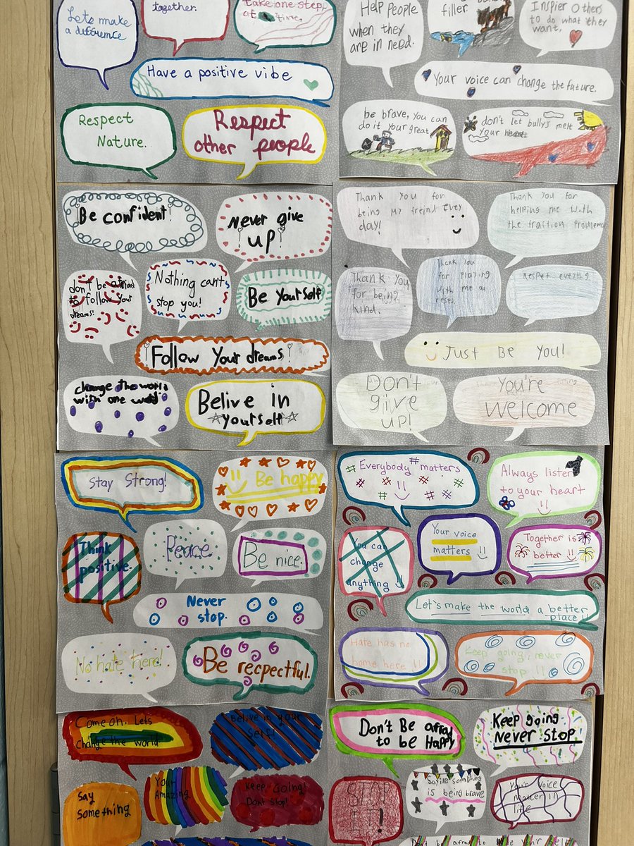 Say something! Your voice matters! These are some messages that will uplift, inspire, encourage &amp; spread kindness⭐️ #weallbelongatddw <a href="/ddwhdsb/">Dr. David R. Williams Public School</a>