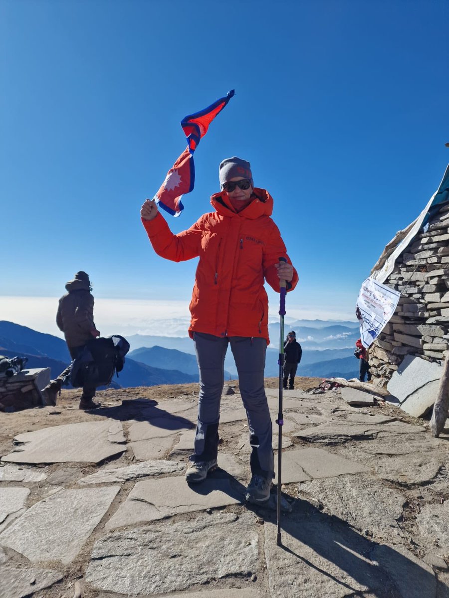 LloydCollins51's tweet photo. Everest Base Camp. Well done darling xx #everest #trekking #nepal #adventure https://t.co/WAGpzl0Vl6