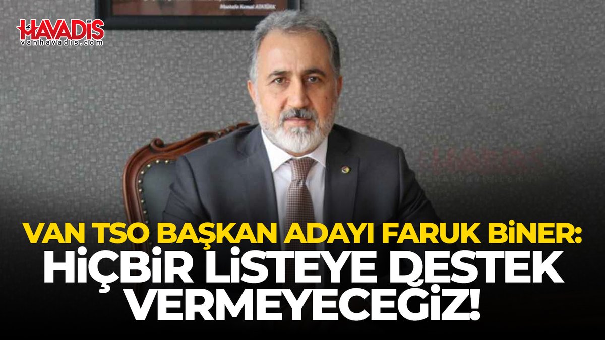 VAN HAVADİS (@vanhavadiscom) on Twitter photo Van TSO başkan adayı Biner: Hiçbir listeye destek vermeyeceğiz
Detaylar: vanhavadis.com/haber/12598890… <a href="/faruk_biner/">Faruk biner</a> Van TSO başkan adayı Biner: Hiçbir listeye destek vermeyeceğiz
Detaylar: vanhavadis.com/haber/12598890… <a href="/faruk_biner/">Faruk biner</a>