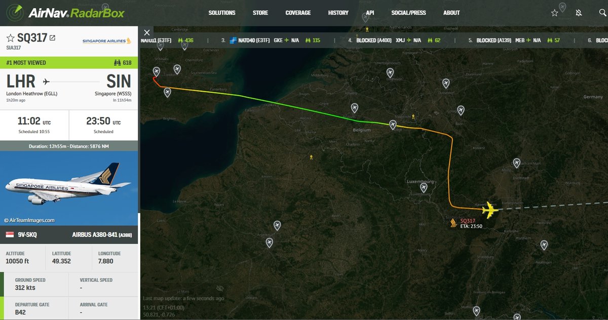 #BREAKING #NEWS | In the last few minutes, SQ317, a Singapore Airlines Airbus A380, has declared an emergency over Europe whilst en route to Singapore from Heathrow. 

Read more at AviationSource!

aviationsourcenews.com/airline/sq319-…

#SingaporeAirlines #SQ317 #AvGeek
