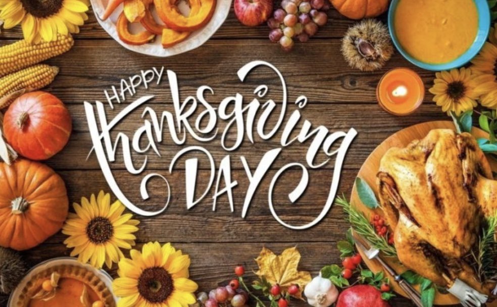 Thanking God for His blessings and wishing you a delightful delicious Thanksgiving!