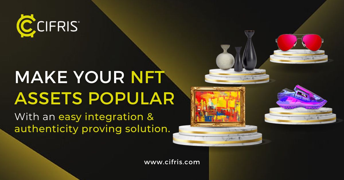 CifrisNFT's tweet photo. With an easy integration &amp; authenticity proving solution, #CifrisNFT can make your #NFT assets popular on the #decentralized #crypto marketplace...
Stay a step ahead with #CifrisNFT

Visit: https://t.co/86aRCivPSX

#CryptoCurrency #Bitcoin #NFTCommunity https://t.co/nHBomVvwlo