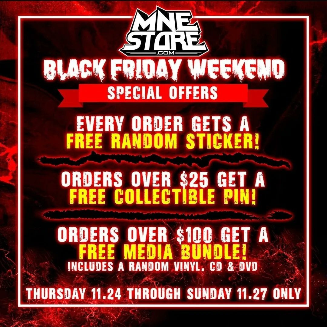 ColoradoMNE's tweet photo. Black Friday merch drop is live over at https://t.co/S8qknb1oUG 🔥 spend $25+, $100+ before shipping and receive free items with your order from 11/24-11/27
#MNE #MajikNinjaEntertainment #TwiztidShop #MNEStore #Juggalos #BlackFriday #Thanksgiving #NewMerch #MerchCollection #Rap https://t.co/bJfccxpCvE