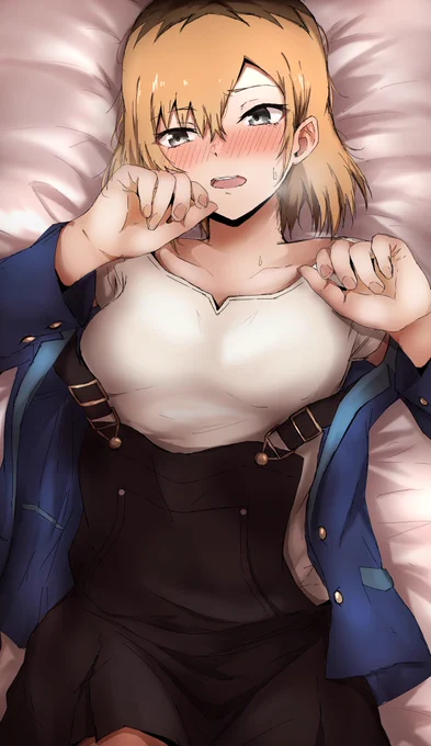 原画回収に行って押し倒された時の宮森さん描きました 