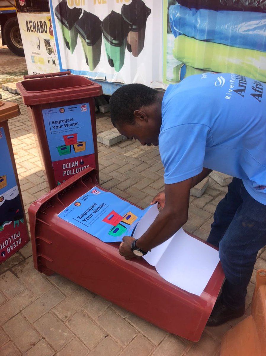 AmbitiousGhana's tweet photo. While we were at it, we distributed branded bins to schools within the area. Check out the pictures from yesterday’s outing! https://t.co/cMP5ZI91Ab
