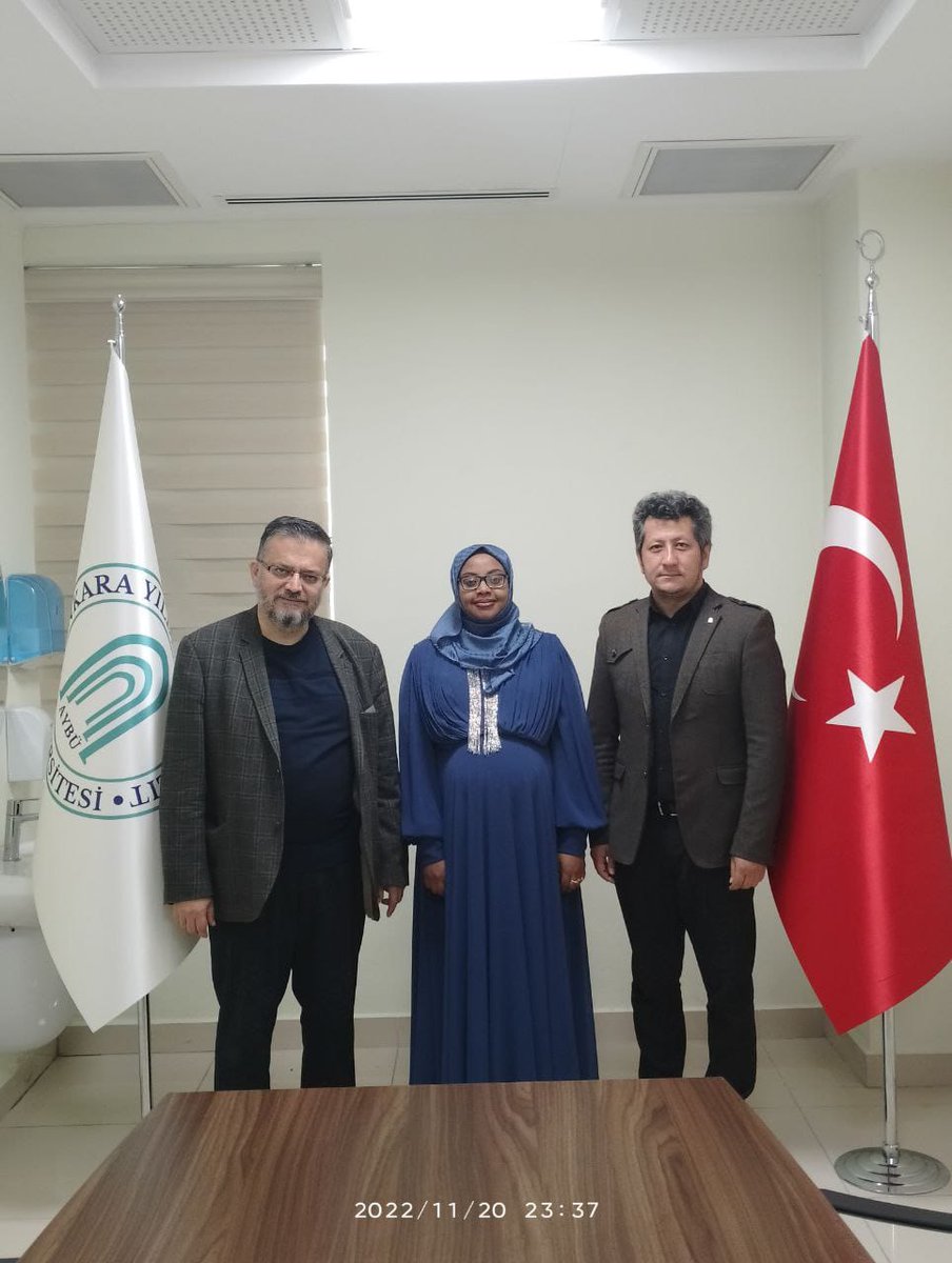 AybuGlobal's tweet photo. We would like to congratulate Elham Murat @ElhamMurad7 from Ethopia for the successful defence of her Masters thesis on 21 Nov, 2022. Her supervisor is Prof. Dr. Salih Mollahaliloğlu. Internal examiner Dr.Nimetcan Mehmet @NimetcanM and external examiner Mağrifet ABDULVELİ BOZLAR https://t.co/t5n7q7Z3YL