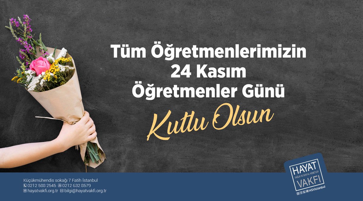 Eğitim hayatlarımız boyunca sonsuz emek sarfeden bütün öğretmenlerimizin #ÖğretmenlerGünüKutluOlsun 

<a href="/HSVogrenci/">HAYAT VAKFI Öğrenci Kozası</a> 
<a href="/HSVeczaci/">HAYAT VAKFI Eczacı</a> 
<a href="/besikcizade/">Beşikçizade Tıp ve İnsani Bilimler Merkezi</a>