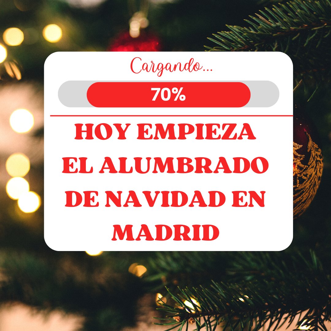 InmaDigital's tweet photo. Ya queda muy poco para las Navidades, hoy empieza el alumbrado en el centro de Madrid. https://t.co/dL1nRlleZN
