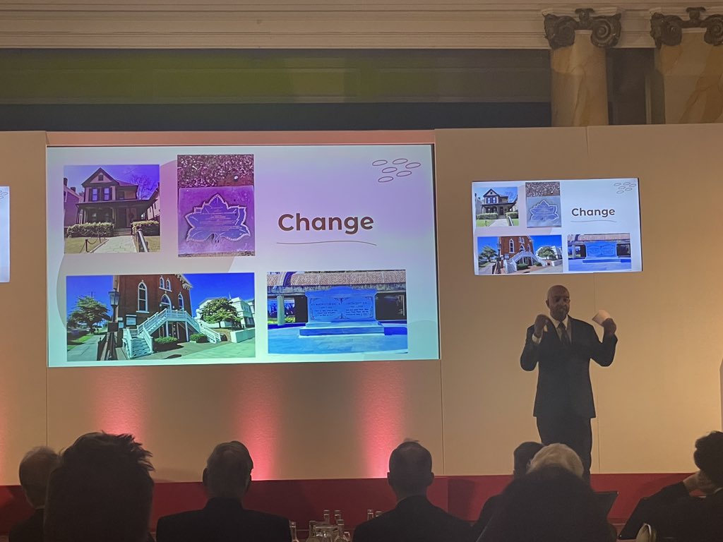 No1FarmerJake's tweet photo. Inspiring presentation @navaratnampart1 @NuffieldFarming #NuffCon22 on his journey (so far) we all need to take responsibility for making change happen https://t.co/JYrIPRxI3k
