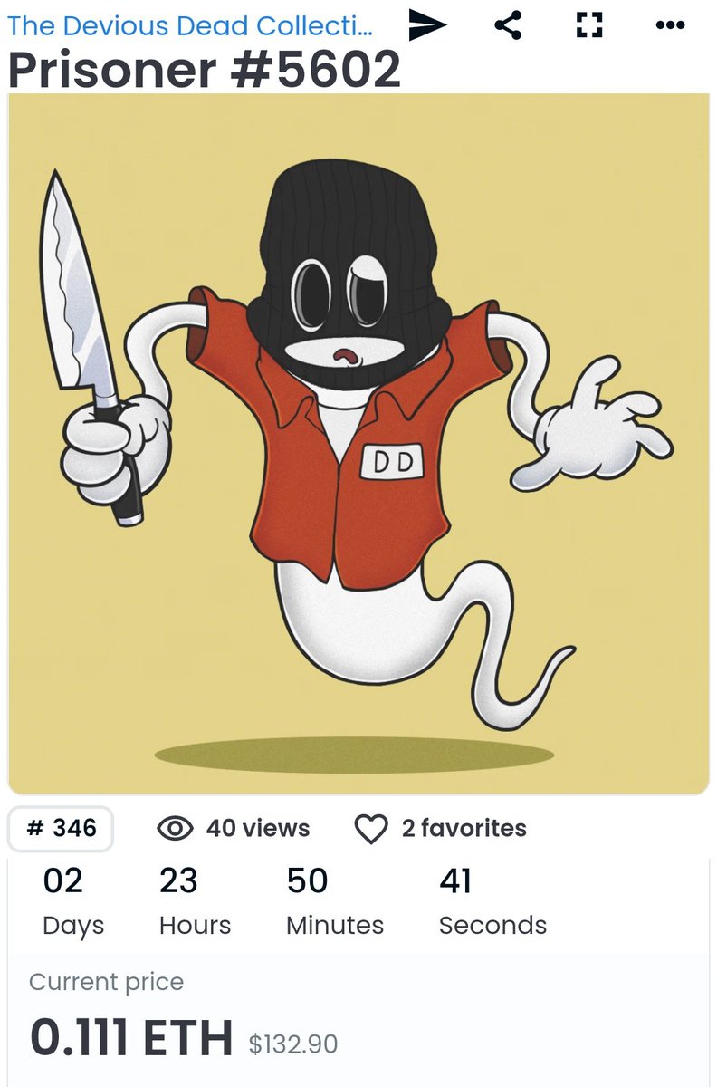 Crypto_Court's tweet photo. Only 12 @Devious_DeadNFT Prison Jumpsuits in the collection and only one up for sale... ๐๐ป๐ซด
#BlackFriday #DeviousDead #NFTs #GottaGetaGhost #AnotherNonsenseHashtag #ICouldDoThisAllDayButItsThanksgivingAndIShouldGoHangOutWithFamily ๐๐คฃ https://t.co/Ex9PKDXiMF