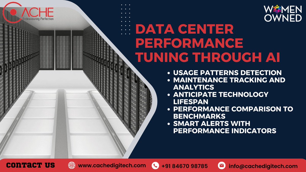 digitech_cache's tweet photo. By utilizing the power of Ai, you can supercharge your data center and improve its overall performance. Contact us now to learn more
#datacenter #datacentersolutions #datacentermanagement #AI #artificialintelligencetechnology #cachedigitech #cachetechnologies https://t.co/6KEP6pGC4s