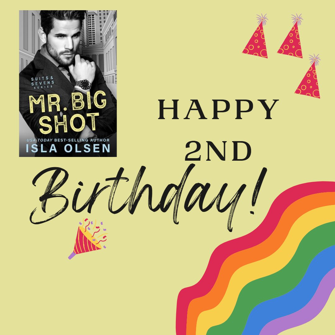 Wow its been 2 years since Mr Big Shot released into the book world!

🏳️‍🌈 amazon.com/gp/product/B08…

#IslaOlsenBooks #KelliMareePA #BookBirthday #MMRomanceBooks #MMRomanceAuthor #GayBooks #GayReads #PrideReads #Pride #LGBTQ #MMBooks #QueerRomance #BookSeries #SuitsAndSevens #AussieA