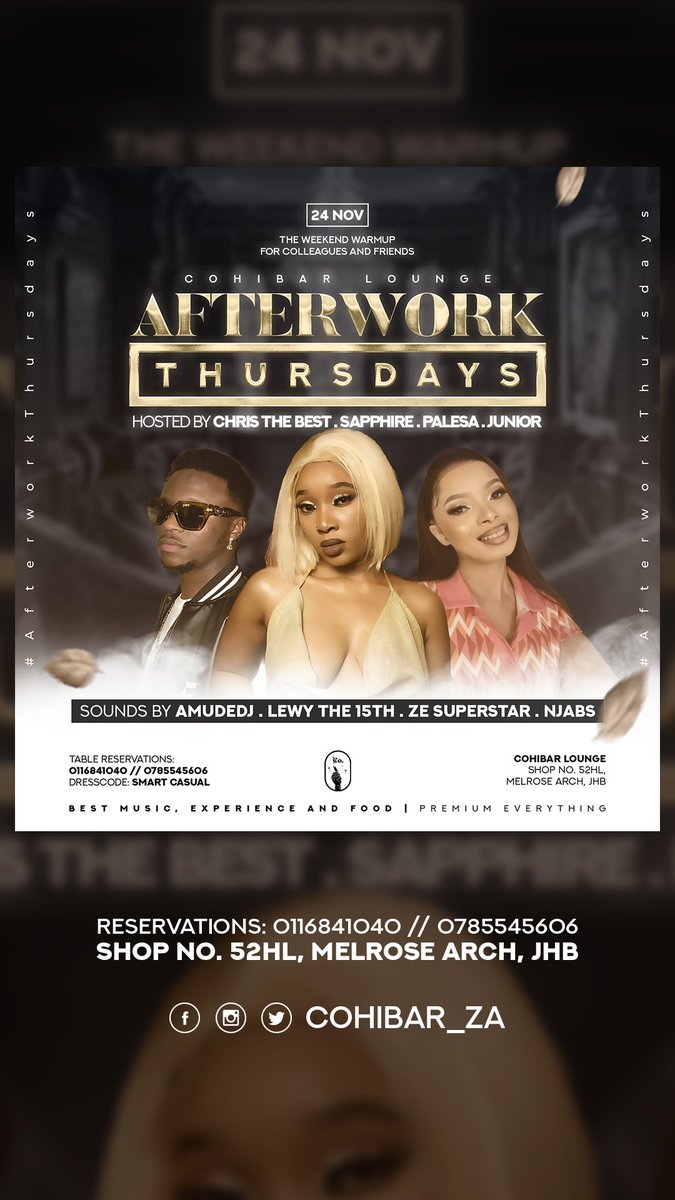 LewyThe15th's tweet photo. Tonight @cohibar_za Melrose arch https://t.co/CmPnNJ26uD