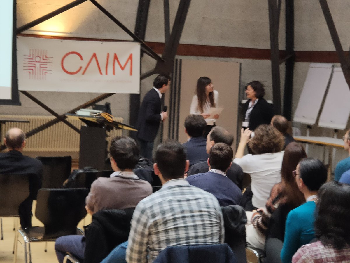 MKugemann's tweet photo. Charlotte Kern, clinical pharmacology @inselgruppe winning the Young Researcher Award at the #Research Symposium for #ArtificialIntelligence in #Medicine for her #pharmacometric #modeling of antiviral therapy against #COVID19 variants. #diversity #CAIM @unibern https://t.co/zlEYFHL7tK