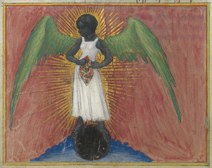 WeirdMedieval's tweet photo. angel, germany, 15th century https://t.co/t57XXxA47f