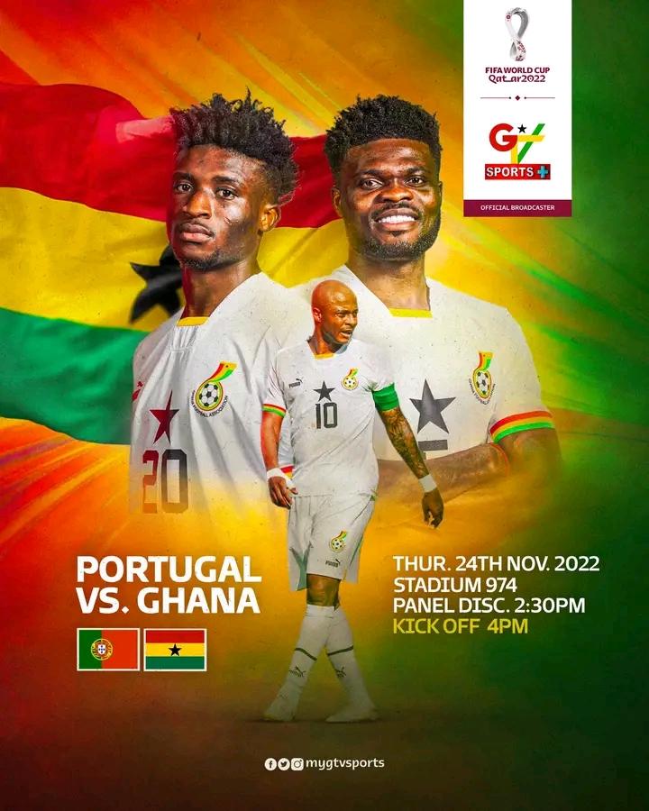 Ghana 🇬🇭 will be the first country from Africa to score first goal and win first game in this world cup.

No African team, except Ghana 🇬🇭 alone.
 Go Ghana 🇬🇭.... Go black stars 🔥🔥🔥