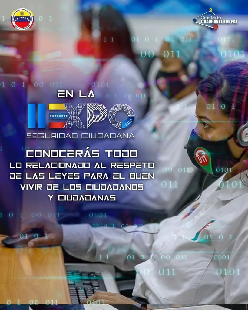acervompprijp's tweet photo. #Entérate 🗣️ || Próximamente, conocerás los avances que el Gobierno Bolivariano posee para la consolidación de la paz en la 2da Edición de la #ExpoSeguridadCiudadana2022.

Del 2 al 4 de diciembre, en los espacios del Parque Simón Bolívar en La Carlota.

*¡Te esperamos!* https://t.co/wpWsECM9pE