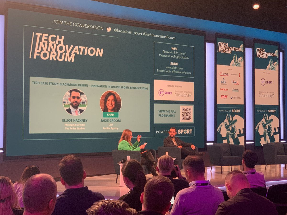 broadcast_sport's tweet photo. We are now hearing from The Fellas Studios’ @ElliotHackney on the latest innovations used in online sports broadcasting #TechInnovationForum https://t.co/49M4tz7H3u