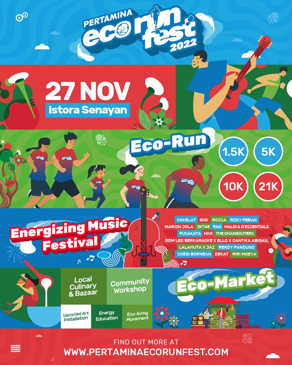 Halo sooobb...tepatnya pada jam 13.30 di hari Minggu ini kami akan on stage di acara Pertamina Eco Run Fest 2022 di Istora Senayan

Lets meet up yoo 😃🙌🏻