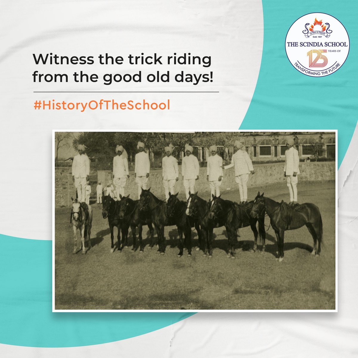 ScindiaSchool's tweet photo. #HistoryoftheSchool - From the archives of The Scindia School's history we bring you a memory when trick riding used to be a part of the horse riding course. Don't they look marvelous, indeed?
#TrickRiding #ScindiaBoys #BoardingSchool #BoysBoardingSchool #TheScindiaSchool https://t.co/jjpiLksR1r