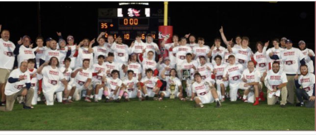 Happy Thanksgiving from the Patriot Football family to your family. Plenty to be thankful for this year!