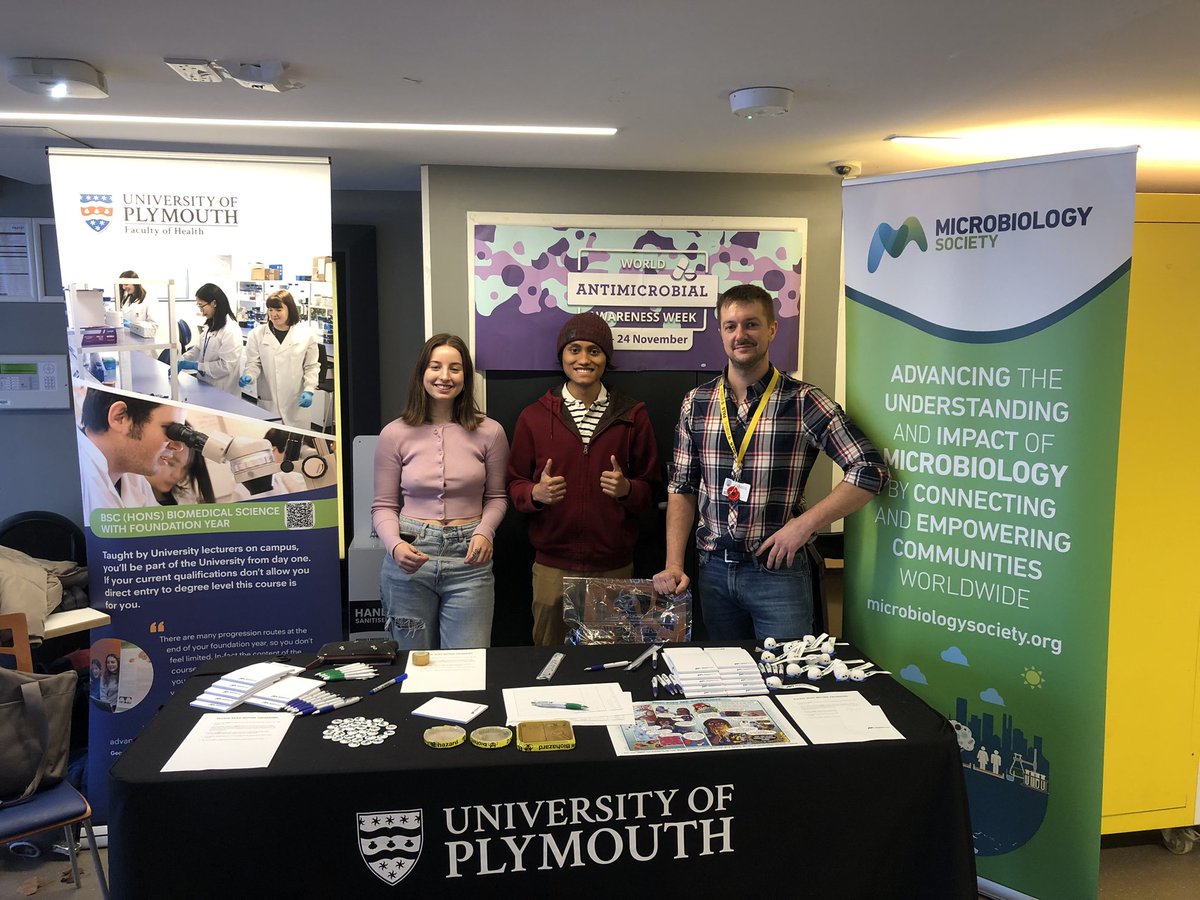 JazminConway1's tweet photo. Come and swab somewhere! Will you discover the next new #antibiotic?! Come to the SU @PlymUni to see some #bacteria as part of #WorldAntimicrobialAwarenessWeek #WAAW2022. @MicrobioSoc @UoP_Biomed https://t.co/pYDkCqfMr0