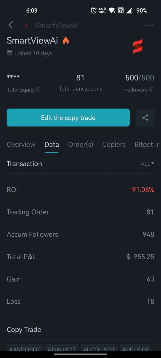 UtkarshCrypto's tweet photo. @pushpendrakum @smartviewai Thanks for the profit 🤩. https://t.co/yipnGNlmGZ