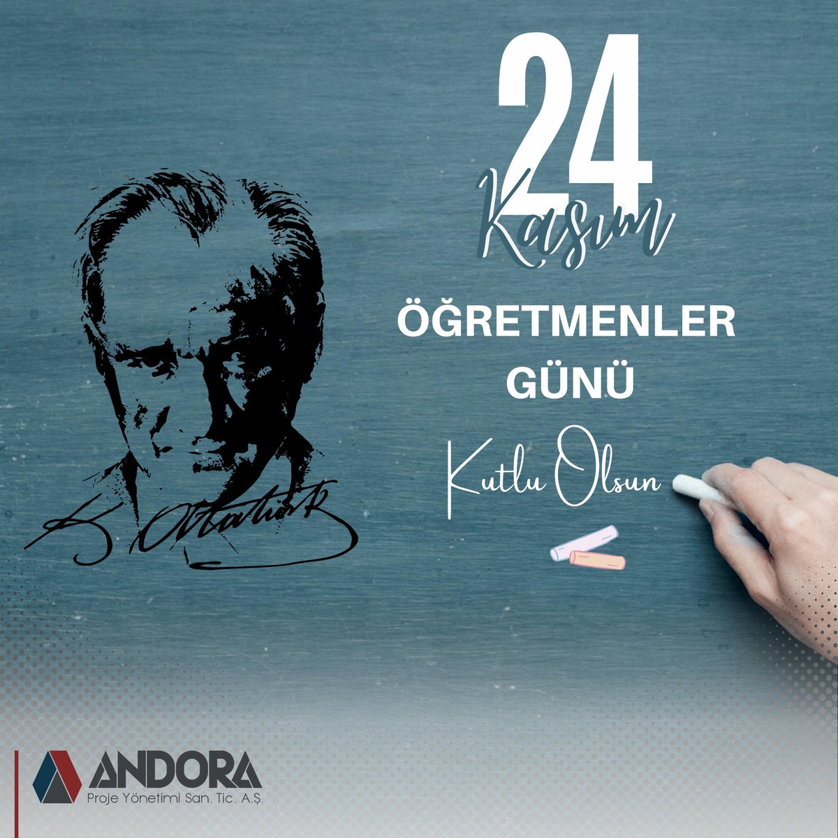 Başarılı nesiller yetiştiren kıymetli öğretmenlerimizin, Öğretmenler Günü kutlu olsun. #öğretmenlergünü #andoraproje