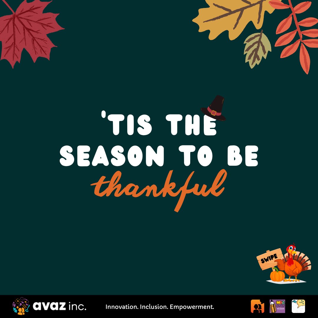 avazapp's tweet image. Happy Thanksgiving!

The Avaz team would like to express our gratitude and thank you for being a part of the Avaz family ❤️

#avazaac #avazapp #Thanksgiving #Thanksgiving2022