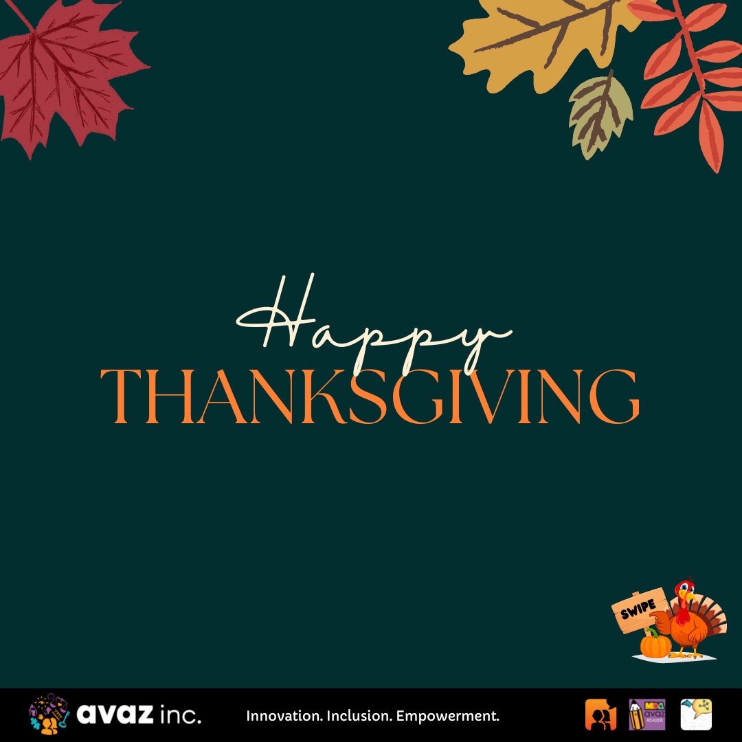 avazapp's tweet image. Happy Thanksgiving!

The Avaz team would like to express our gratitude and thank you for being a part of the Avaz family ❤️

#avazaac #avazapp #Thanksgiving #Thanksgiving2022