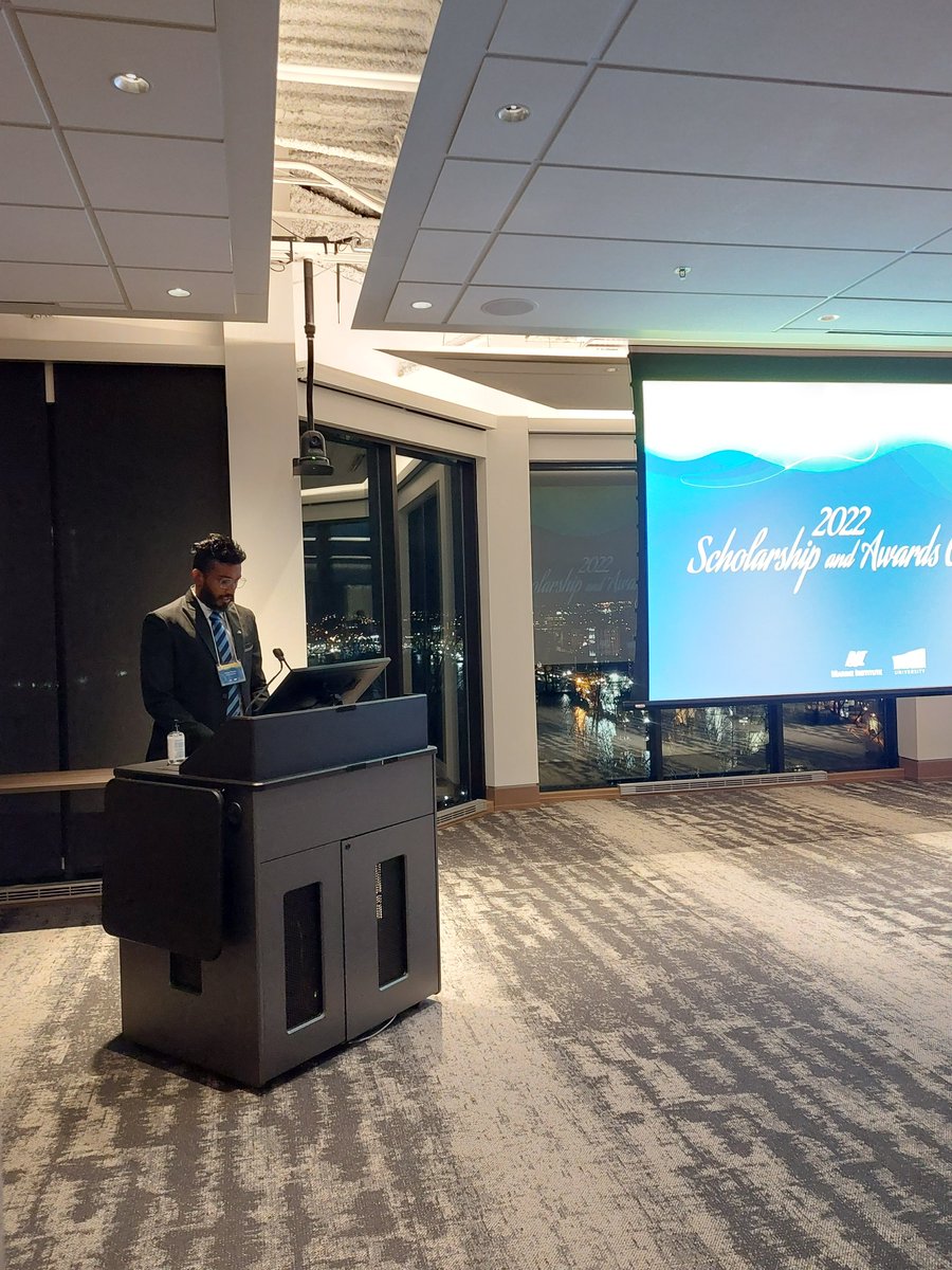 SchoolofOceanT2's tweet photo. Congratulations to Kasun Perera and Megan King, who both received scholarships and represented our SOT student body at @marineinstitute scholarship and awards celebration last night #celebratestudents! https://t.co/n0LsHMziln