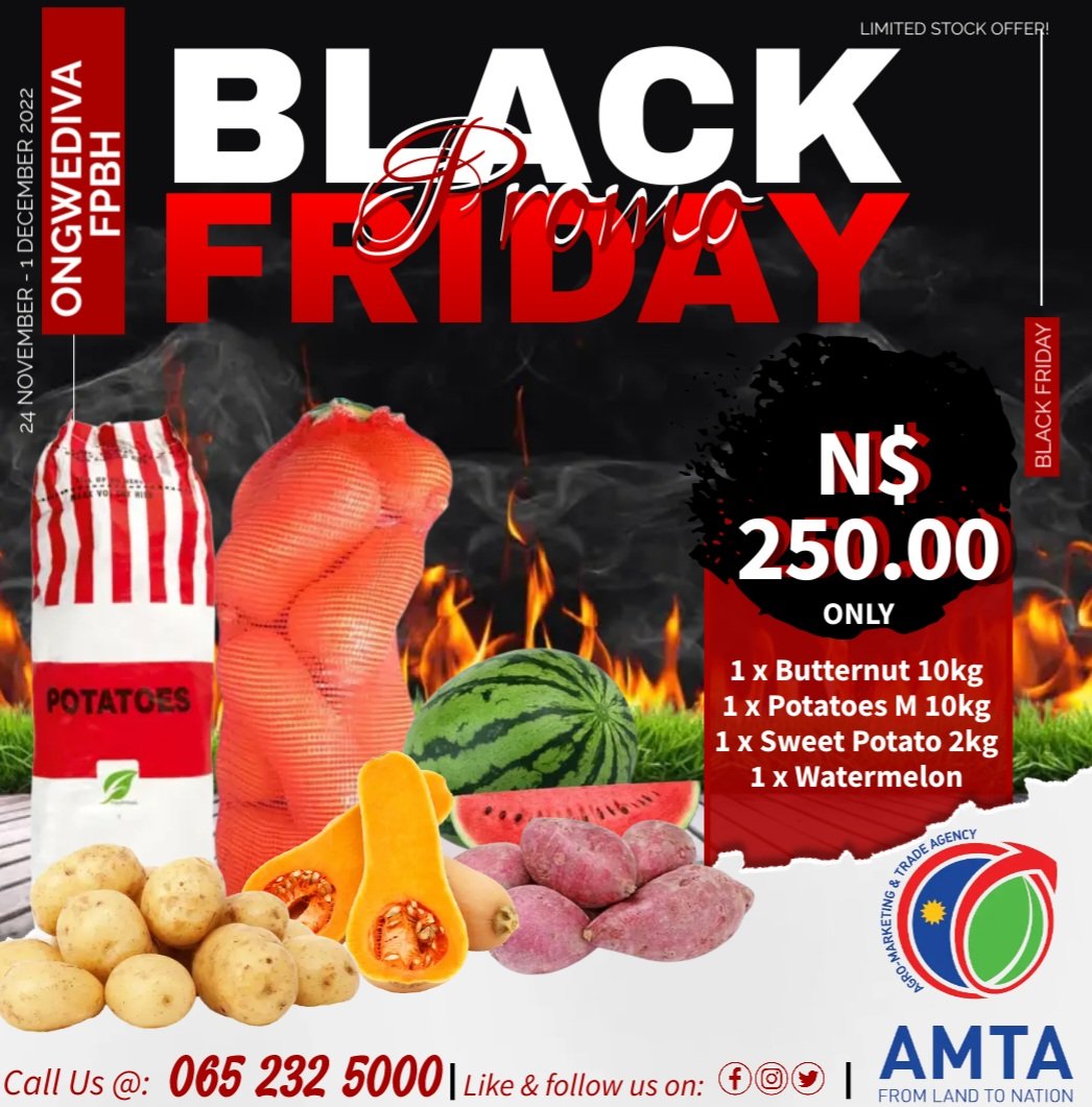 agro_agency's tweet photo. #FromLandtoNation
#GoldenFresh
We got you covered, valid until 1st December 2022. Visit Ongwediva Hub. https://t.co/aikDNV7x2y