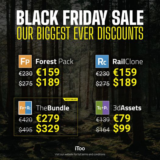 buticSchool's tweet photo. 📢📢 Aprovecha el #BlackFridays en #iTooSoft, descubre los MEJORES DESCUENTOS 𝗵𝗮𝘀𝘁𝗮 𝗲𝗹 𝗣𝗥𝗢́𝗫𝗜𝗠𝗢 𝗟𝗨𝗡𝗘𝗦 en nuevas licencias de 𝗙𝗼𝗿𝗲𝘀𝘁 𝗣𝗮𝗰𝗸 𝗣𝗿𝗼, 𝗥𝗮𝗶𝗹𝗖𝗹𝗼𝗻𝗲 𝗣𝗿𝗼 y todo nuestro 3d Colecciones de activos.
👉 https://t.co/mZtSrp0yWV https://t.co/xNJjbhgQAS