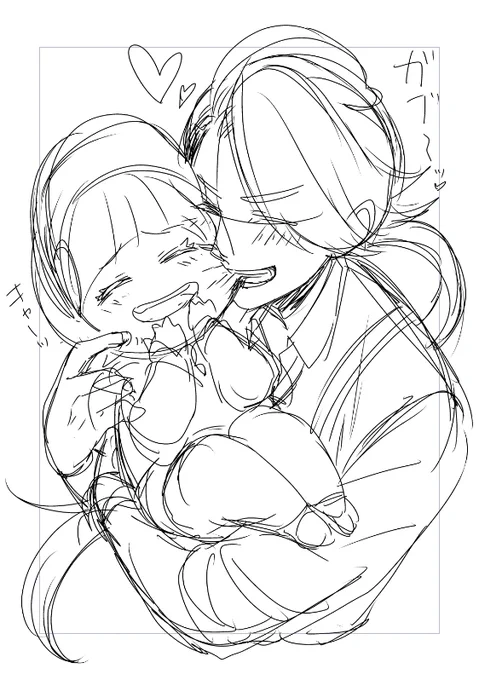 息抜きでザッザカ描いたチリちゃん&amp;ポピーちゃん。 
