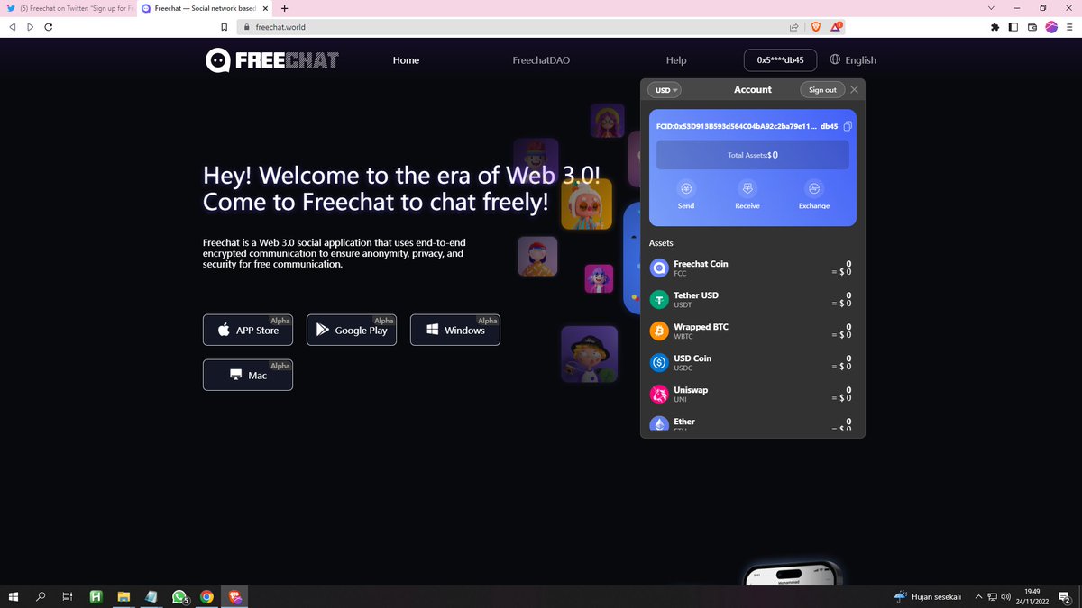 cha_waaIN's tweet photo. @FreeChat_App Done sir
@parkjimjimbon @HangerRolland @Yamagablank 

0x53D913B593d564C04bA92c2ba79e11955829db45 https://t.co/YdQCRhAaQ5