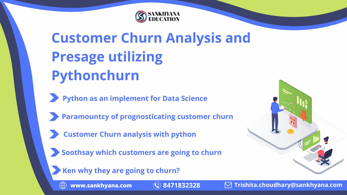 SankhyanaK's tweet photo. Customer Churn Analysis and Presage utilizing Pythonchurn
Contact us: +91 8471832328, Trishita.choudhary@sankhyana.com
Visit us: https://t.co/Az9J4N8HFN
https://t.co/a1FyFjtu5L...
#bigdataanalytics #datascientist #machinelearning #deeplearning #python #ai #bigdata #ML #bestdata https://t.co/AieUTXT409