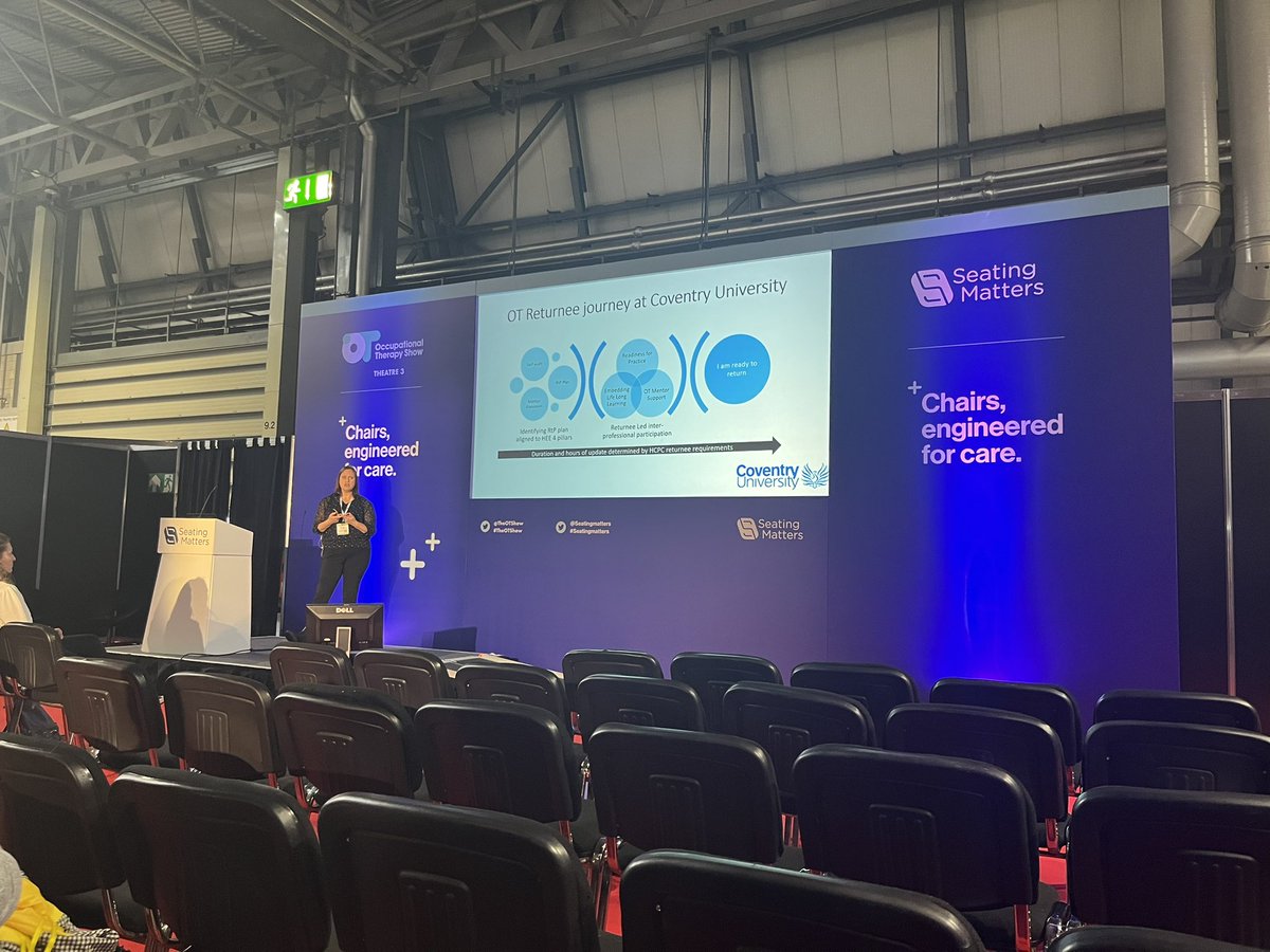 Really interesting talk from <a href="/MaryEBurton/">Mary Burton</a> this morning on returning to practice. #opportunities <a href="/CovUniOT/">Coventry Uni OT</a> <a href="/CWPT_NHS/">Coventry and Warwickshire Partnership NHS Trust</a> <a href="/TheOTShow/">The OT Show</a>