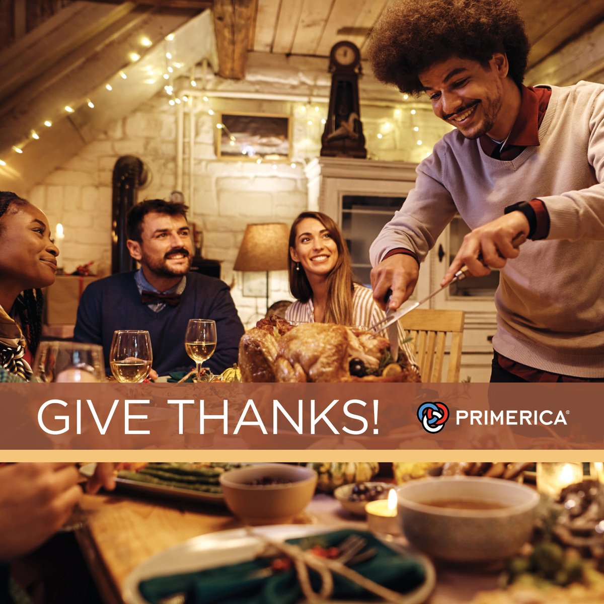 Primerica's tweet photo. Happy Thanksgiving! Primerica is thankful for our representatives, employees and the families we serve. What are you thankful for? https://t.co/WJfFPmtBtH