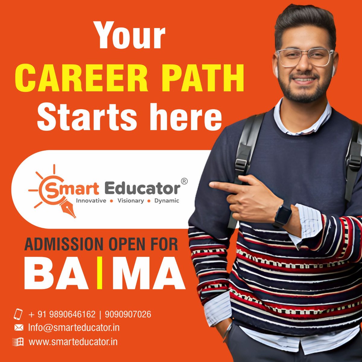 smart_educator's tweet photo. Earn online Degree and Post Graduation from Top Ranked university and achieve remarkable career growth in your Future...π
.
For more Details Call/Watsapp -
9890646162 / 9090907026
.
#smarteducator #register #learn #career #mode #courses #life #pune https://t.co/yDPNJT85v5