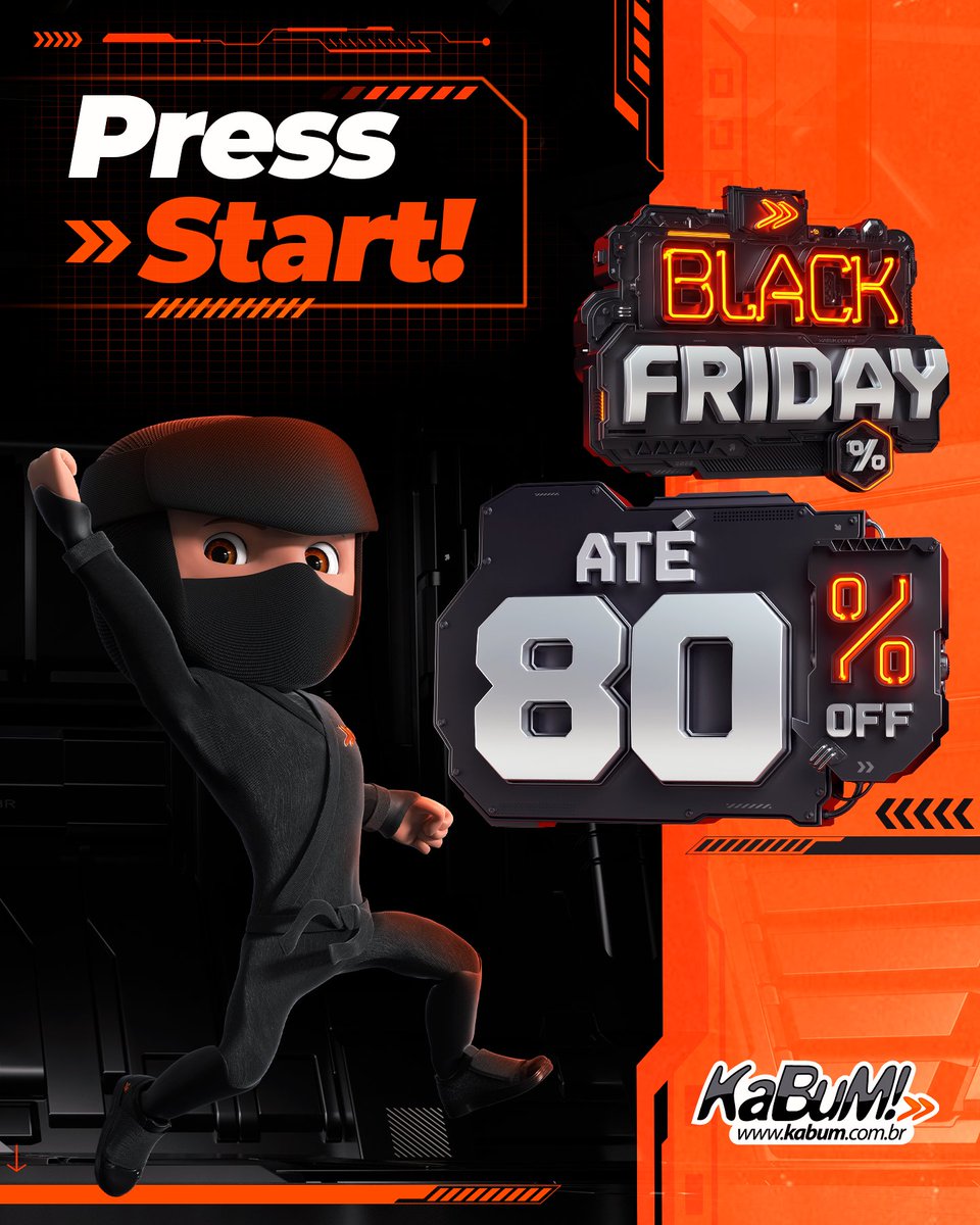 kabumcombr's tweet photo. It's time!

Começouuuu a maior Black Friday da Internet! Seja Ninja e corra aproveitar!

» https://t.co/R63ZXZLBXz

#BlackFridayKaBuM https://t.co/xSKucCkMJG